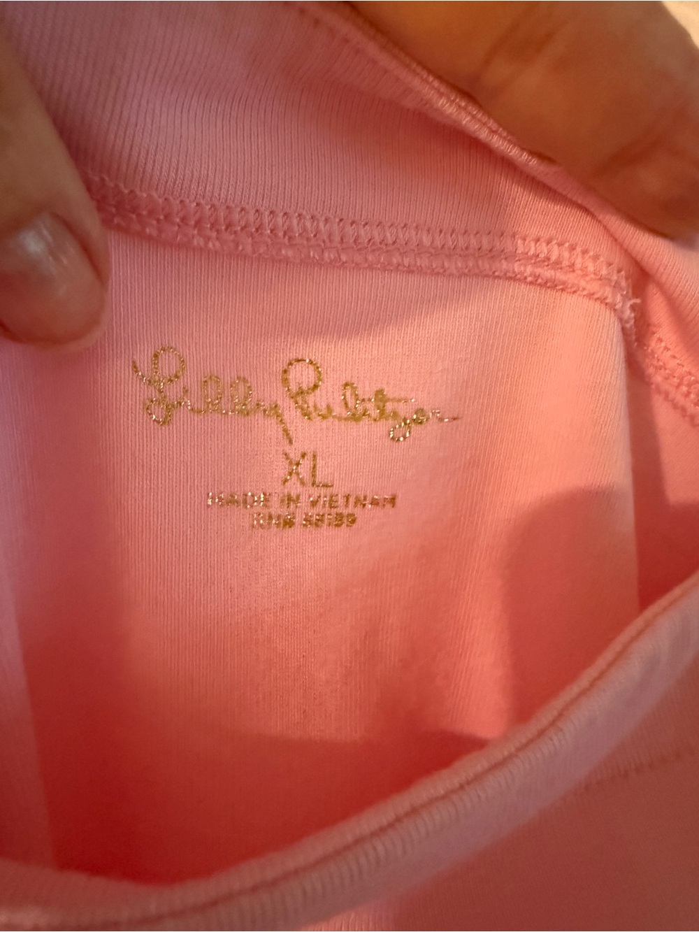Lilly Pulitzer Pink Square-Neck 3/4 Sleeve Top - Picture 4 of 5